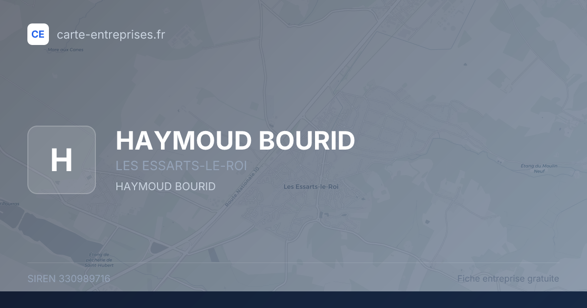HAYMOUD BOURID — 330989716 — fiche entreprise