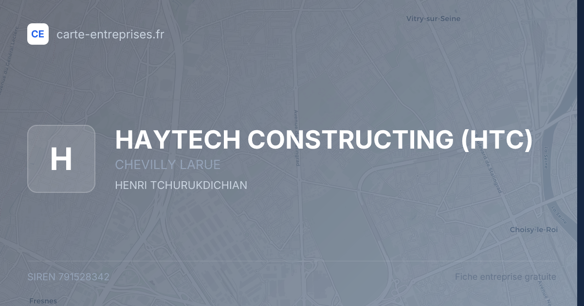HAYTECH CONSTRUCTING (HTC) — 791528342 — fiche entreprise
