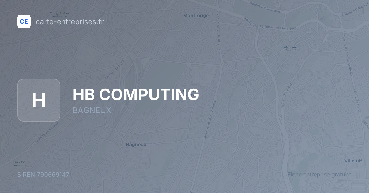 HB COMPUTING — 790669147 — fiche entreprise