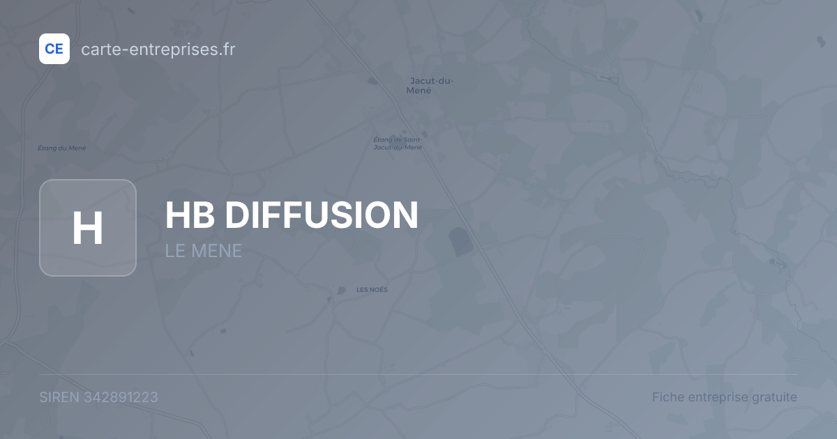 HB DIFFUSION — 342891223 — fiche entreprise