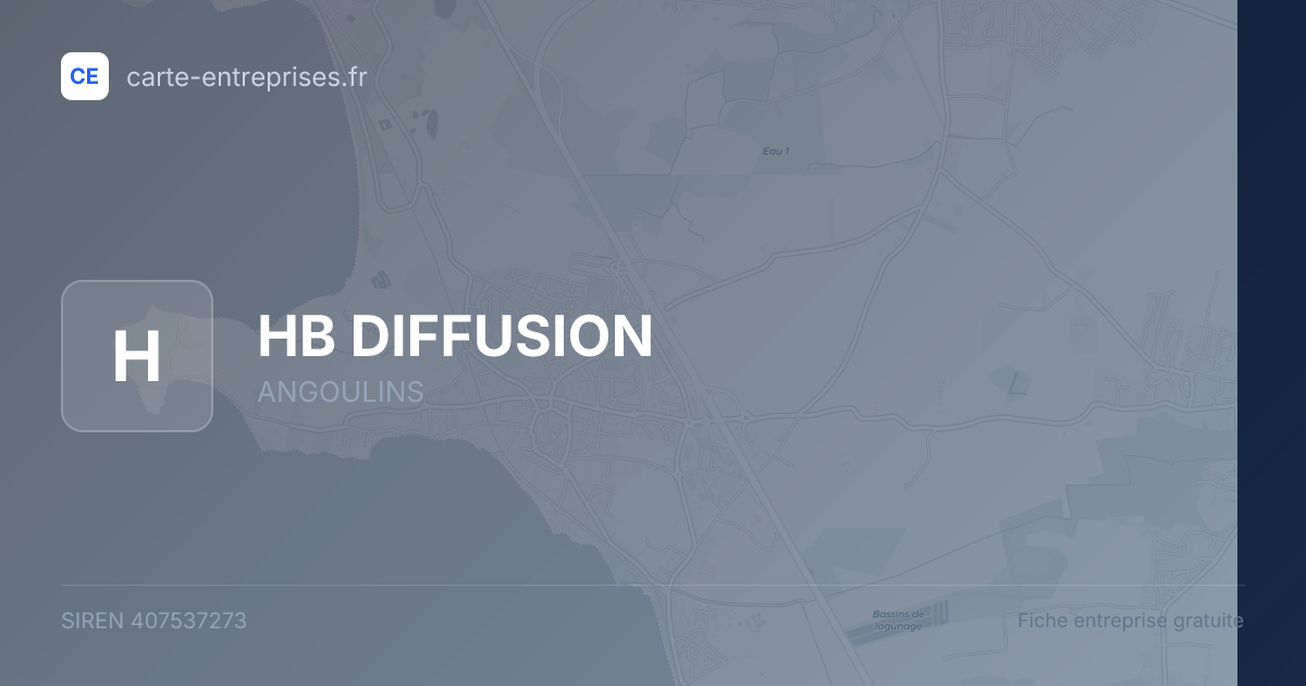 HB DIFFUSION — 407537273 — fiche entreprise