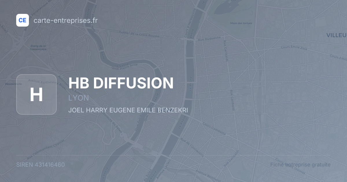 HB DIFFUSION — 431416460 — fiche entreprise