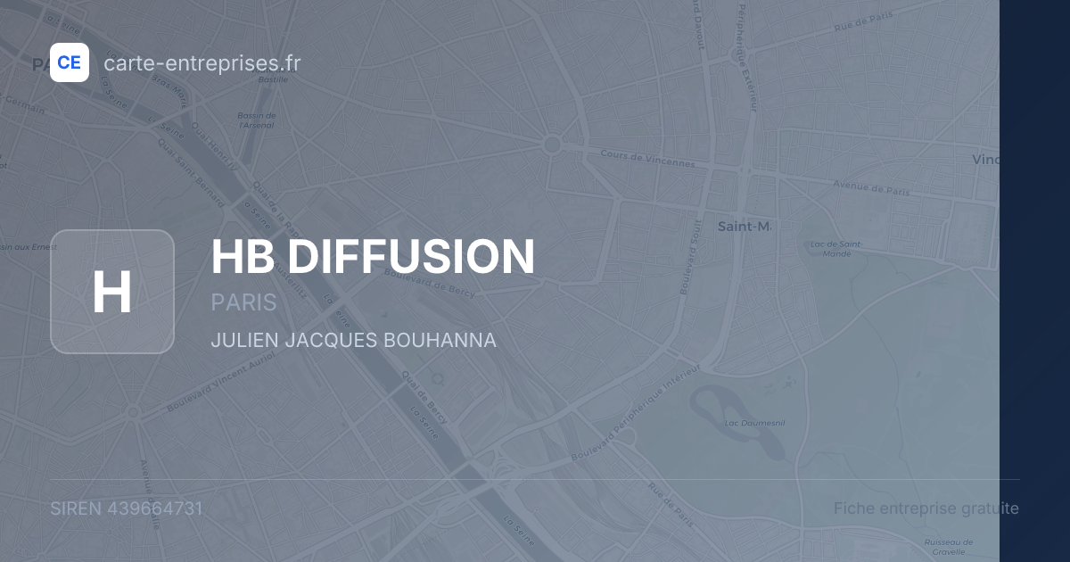HB DIFFUSION — 439664731 — fiche entreprise