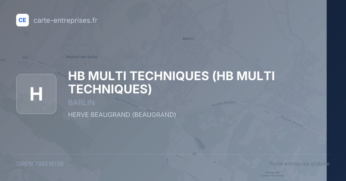 HB MULTI TECHNIQUES — 788516136 — fiche entreprise