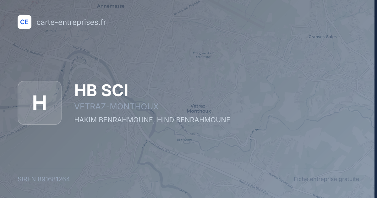HB SCI — 891681264 — fiche entreprise