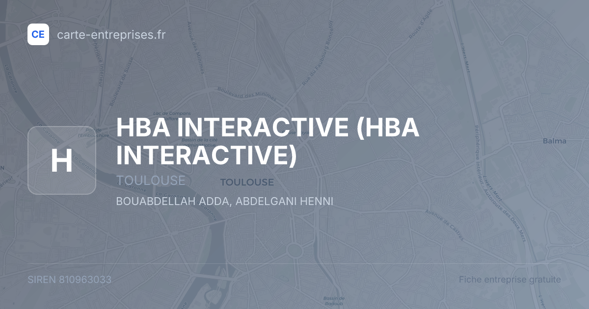HBA INTERACTIVE — 810963033 — fiche entreprise