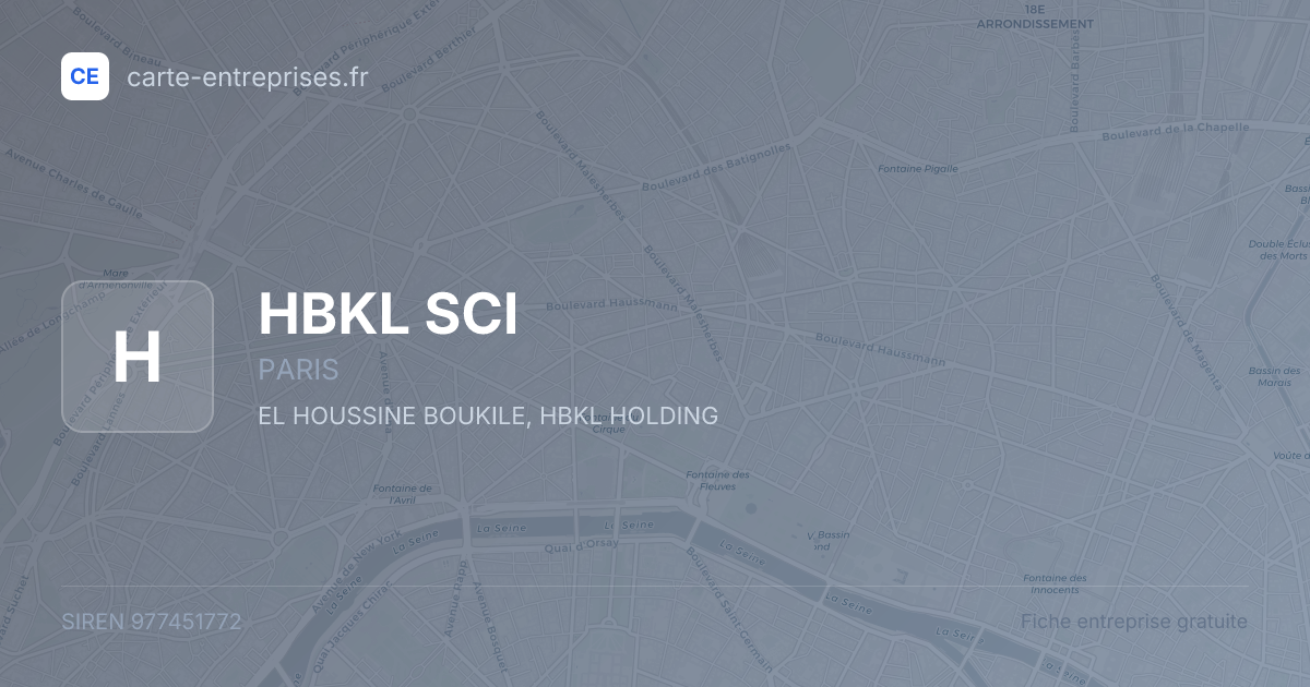 HBKL SCI — 977451772 — fiche entreprise