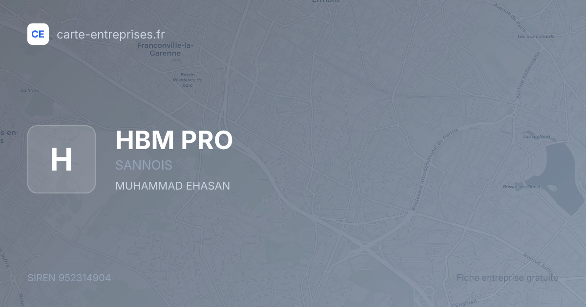 HBM PRO — 952314904 — fiche entreprise