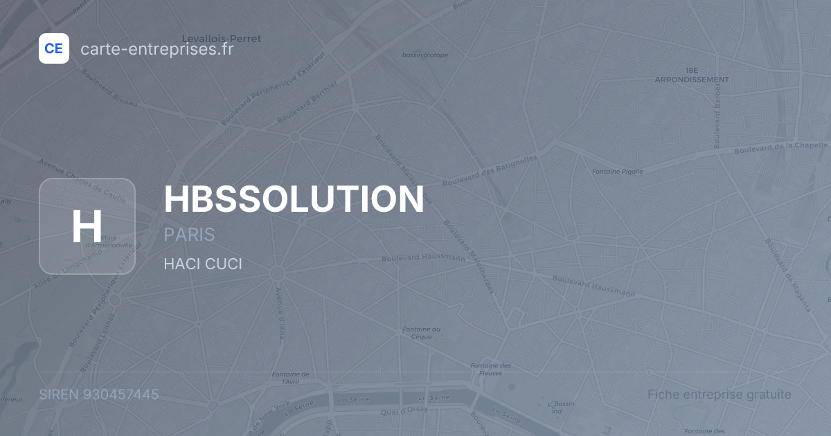 HBSSOLUTION — 930457445 — fiche entreprise