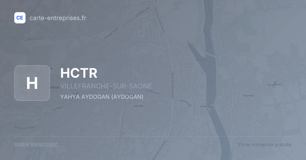 HCTR — 891900300 — fiche entreprise