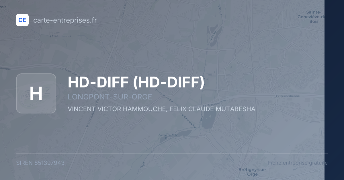 HD-DIFF — 851397943 — fiche entreprise