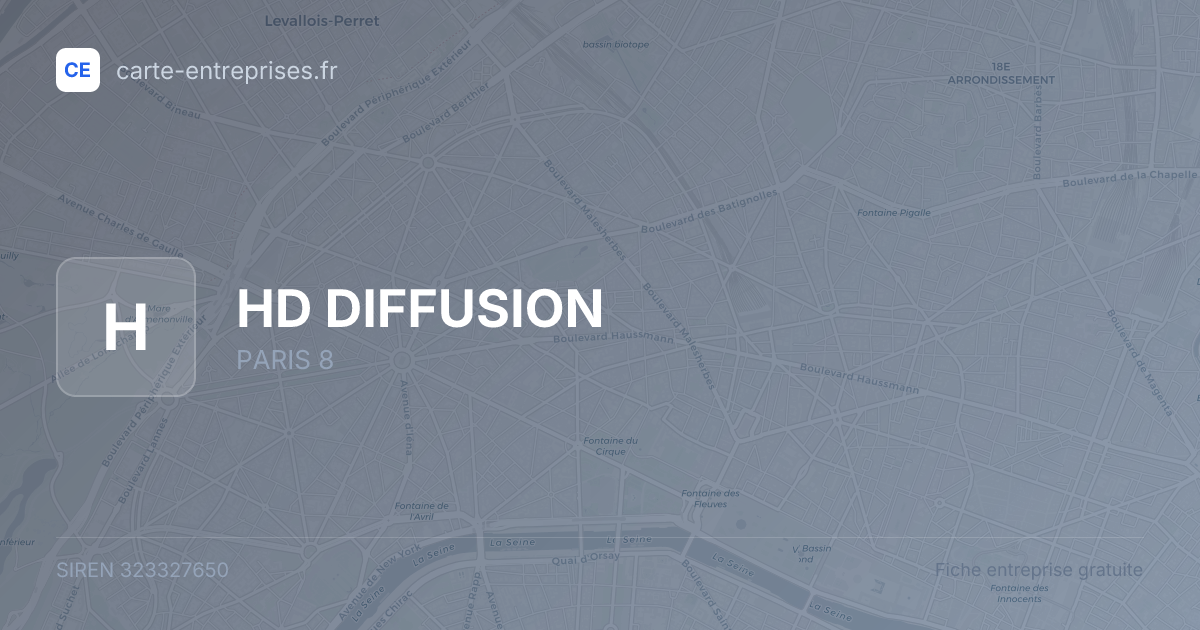 HD DIFFUSION — 323327650 — fiche entreprise
