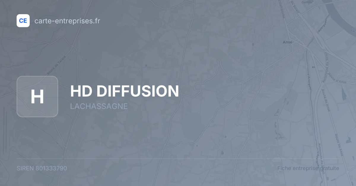 HD DIFFUSION — 801333790 — fiche entreprise