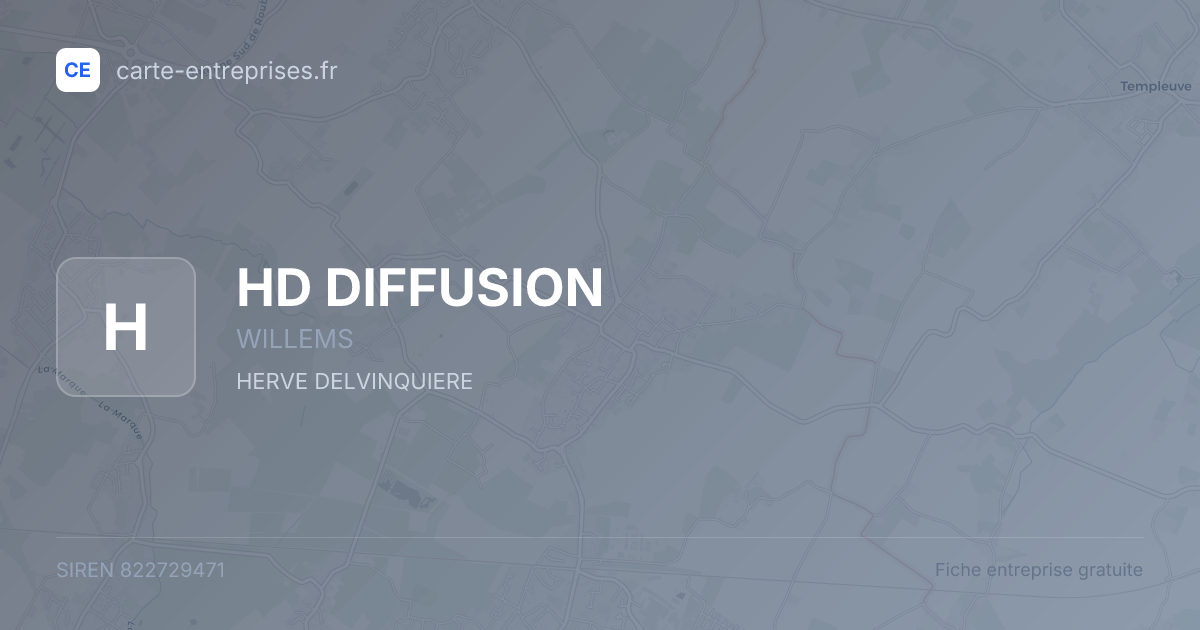 HD DIFFUSION — 822729471 — fiche entreprise