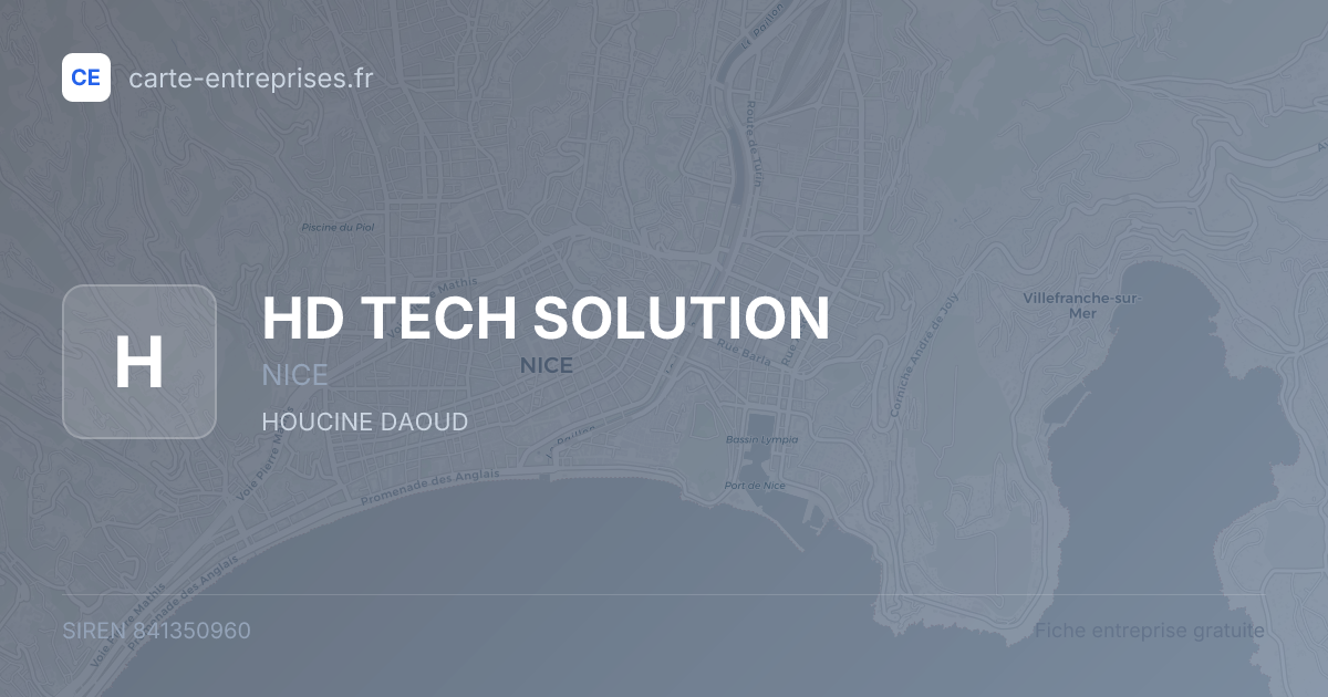 HD TECH SOLUTION — 841350960 — fiche entreprise