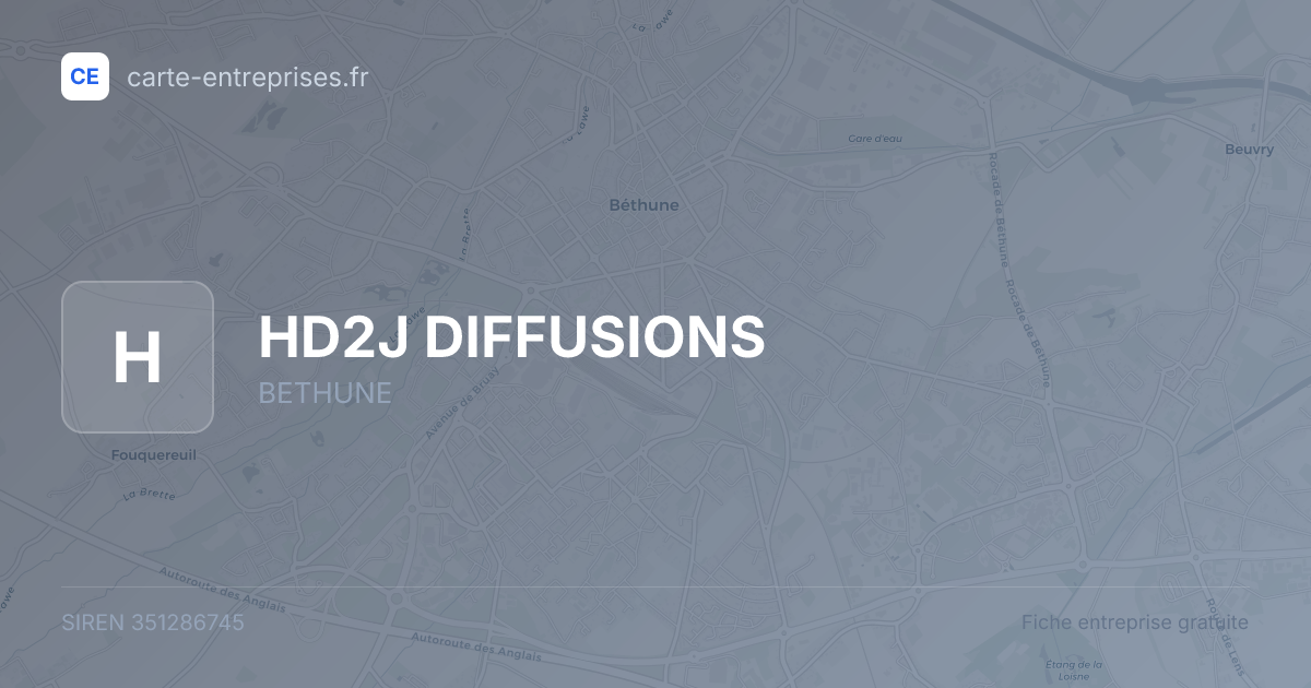 HD2J DIFFUSIONS — 351286745 — fiche entreprise