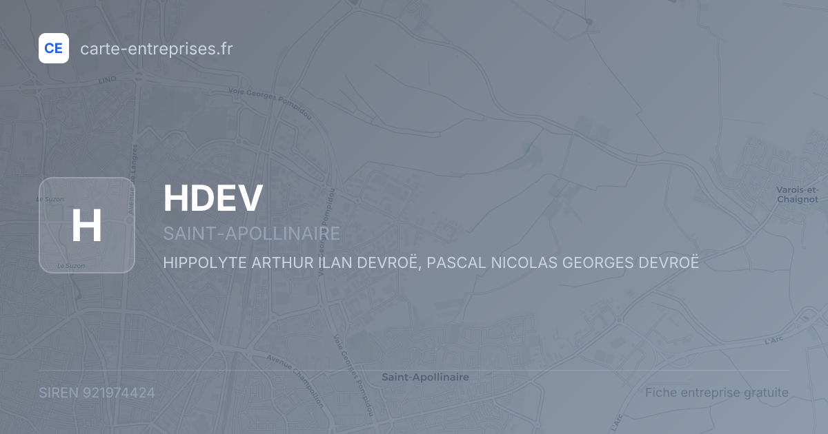 HDEV — 921974424 — fiche entreprise