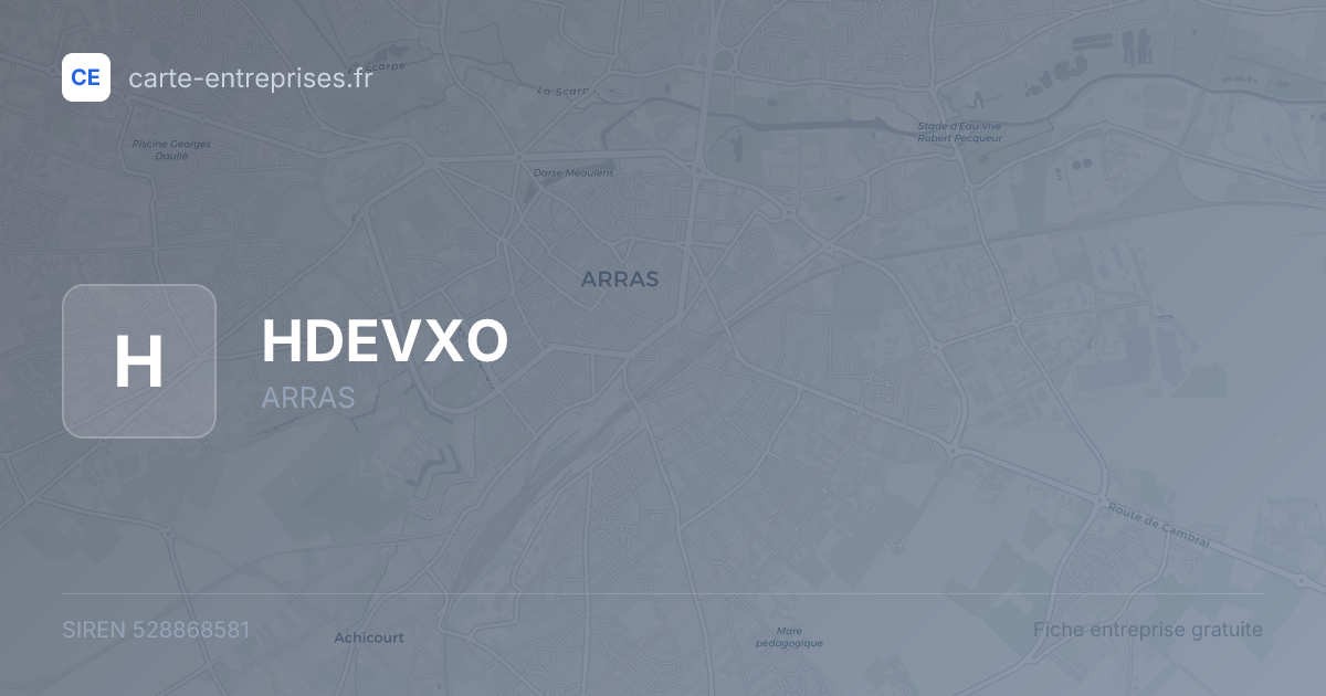 HDEVXO — 528868581 — fiche entreprise