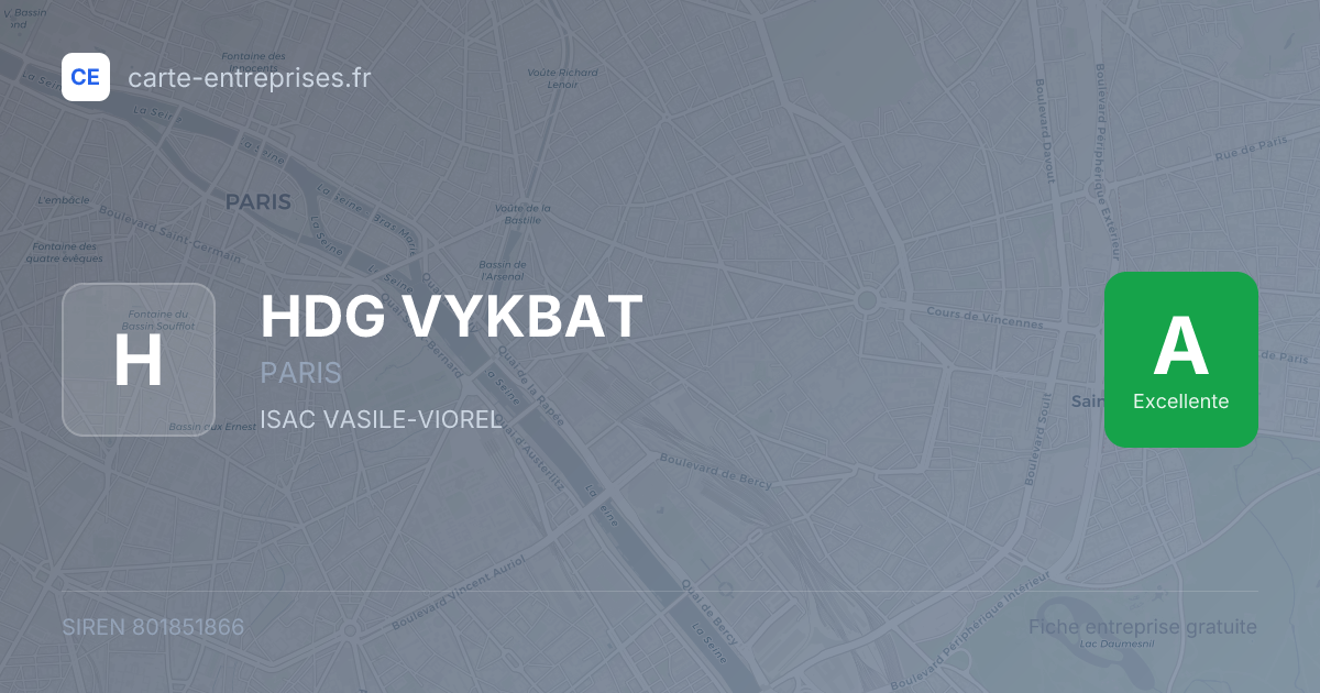 HDG VYKBAT — 801851866 — fiche entreprise