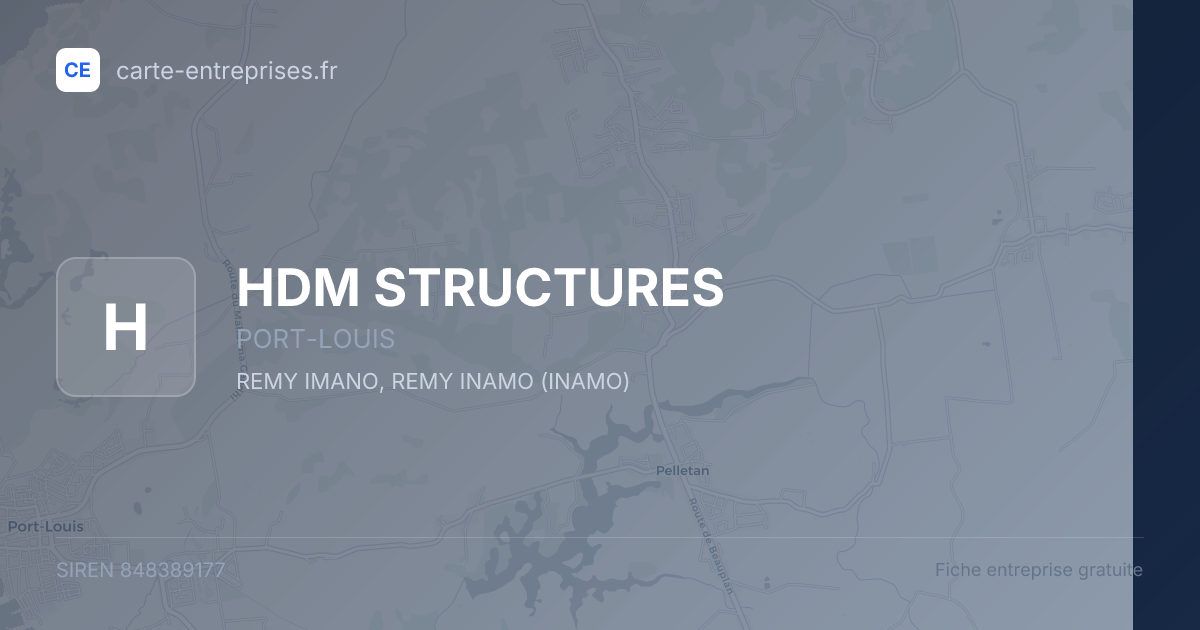 HDM STRUCTURES — 848389177 — fiche entreprise