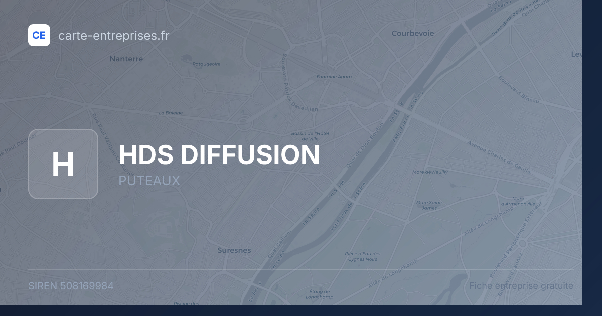 HDS DIFFUSION — 508169984 — fiche entreprise