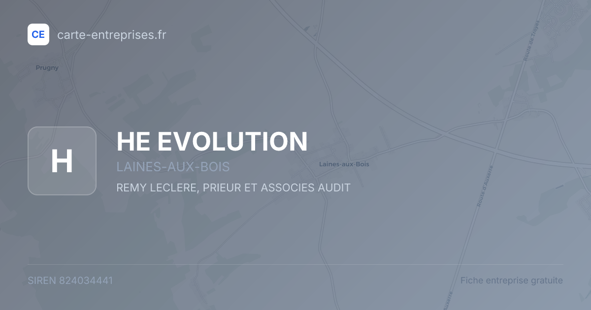 HE EVOLUTION — 824034441 — fiche entreprise