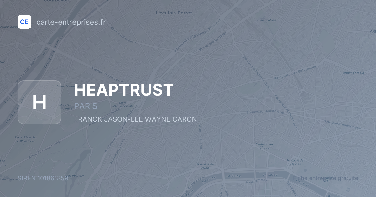 HEAPTRUST — 101861359 — fiche entreprise