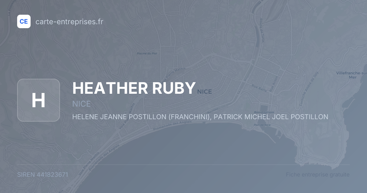 HEATHER RUBY — 441823671 — fiche entreprise