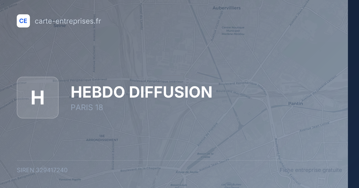 HEBDO DIFFUSION — 329417240 — fiche entreprise