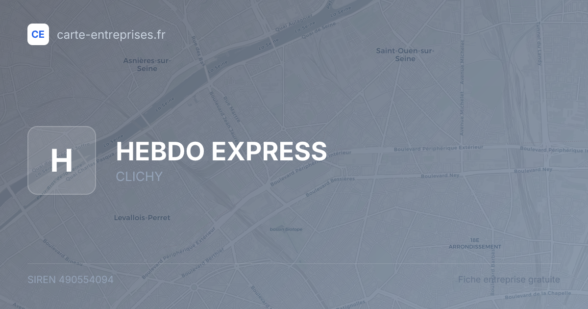 HEBDO EXPRESS — 490554094 — fiche entreprise