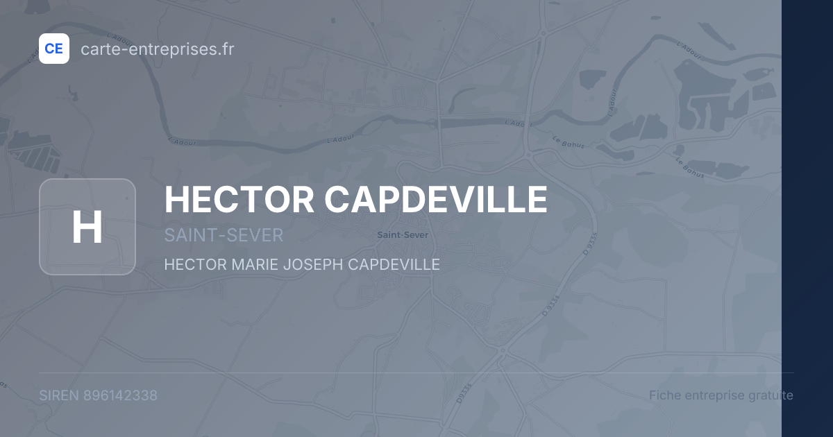 HECTOR CAPDEVILLE — 896142338 — fiche entreprise