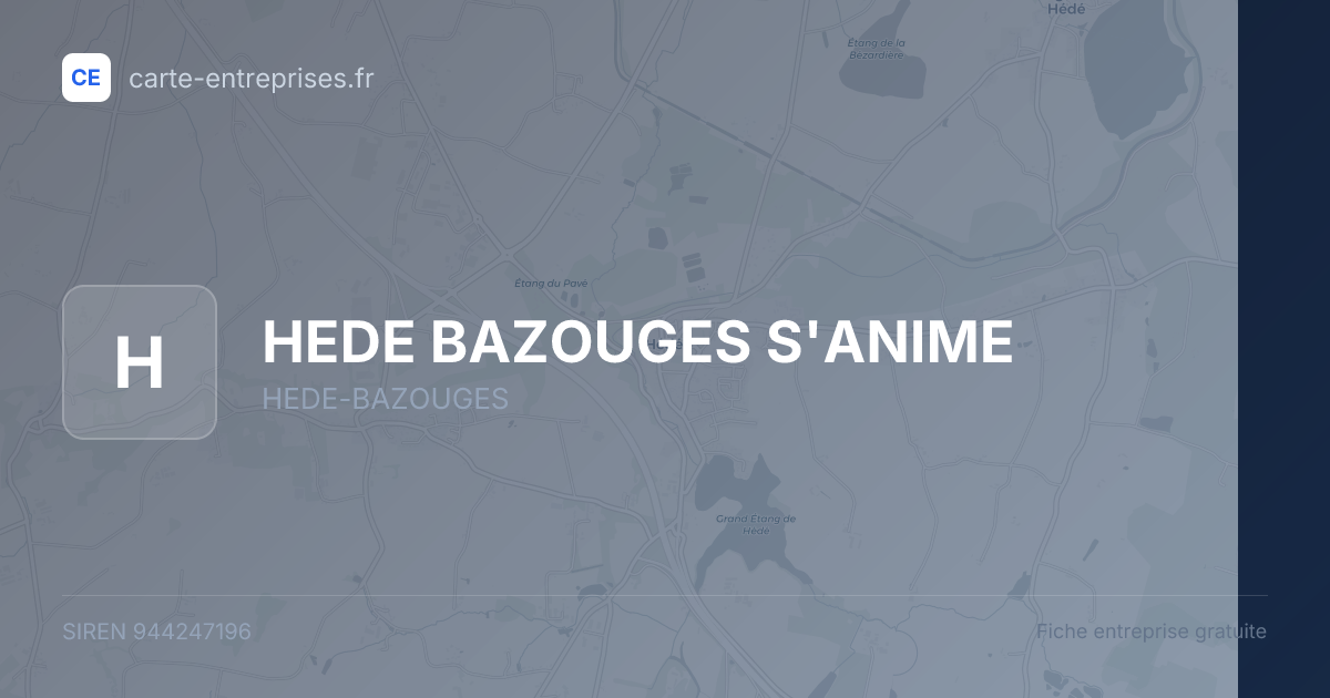 HEDE BAZOUGES S'ANIME — 944247196 — fiche entreprise