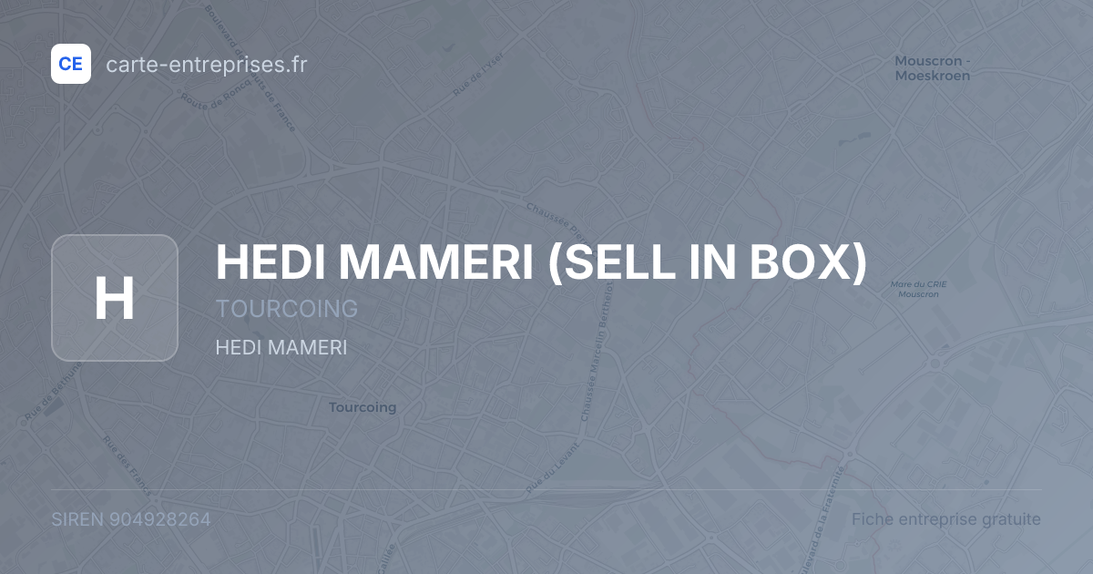 HEDI MAMERI (SELL IN BOX) — 904928264 — fiche entreprise