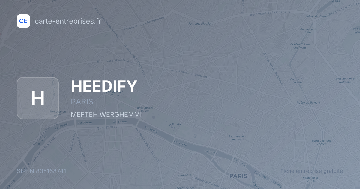 HEEDIFY — 835168741 — fiche entreprise