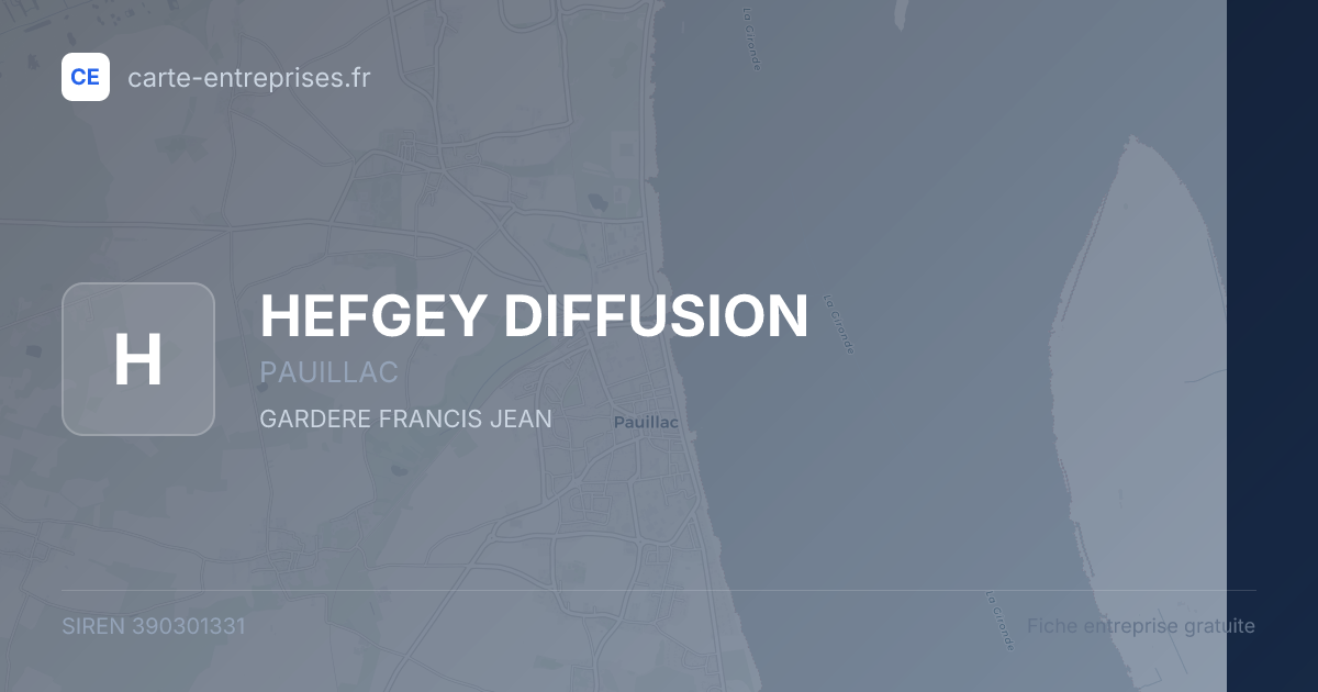 HEFGEY DIFFUSION — 390301331 — fiche entreprise