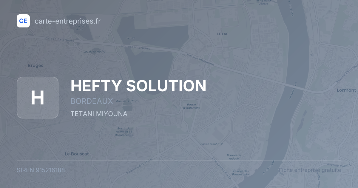 HEFTY SOLUTION — 915216188 — fiche entreprise