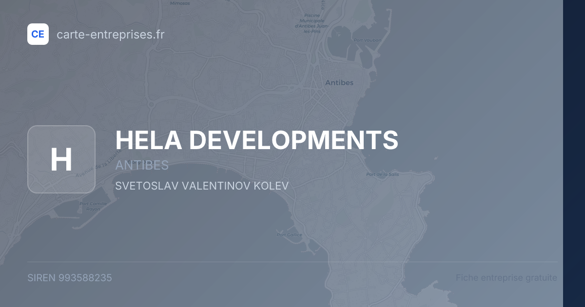 HELA DEVELOPMENTS — 993588235 — fiche entreprise