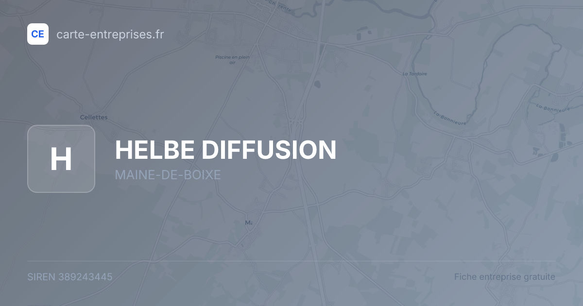 HELBE DIFFUSION — 389243445 — fiche entreprise