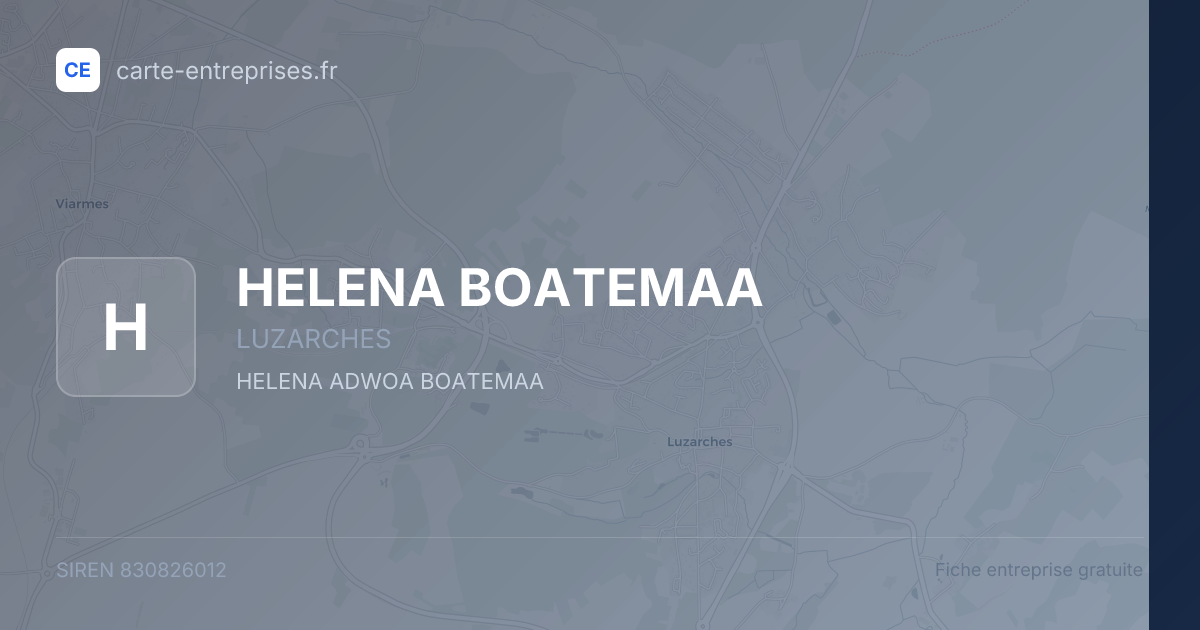 HELENA BOATEMAA — 830826012 — fiche entreprise