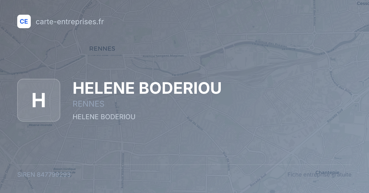 HELENE BODERIOU — 847799293 — fiche entreprise