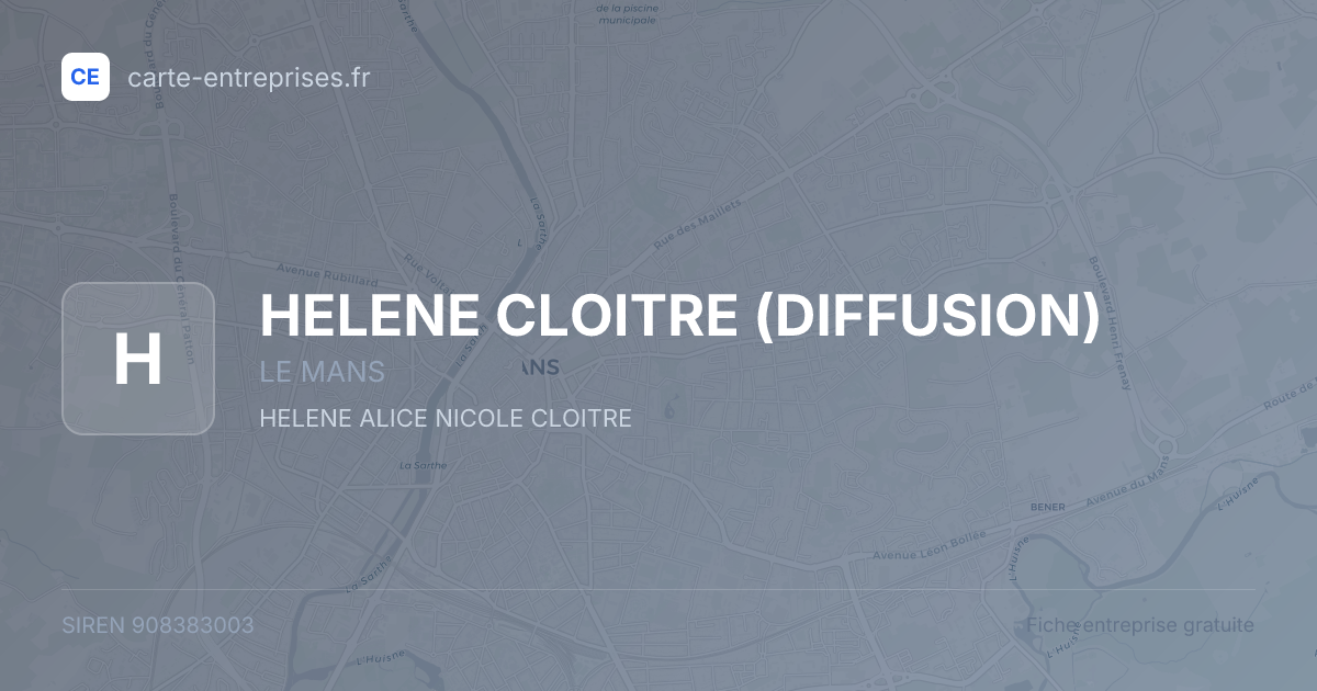HELENE CLOITRE (DIFFUSION) — 908383003 — fiche entreprise