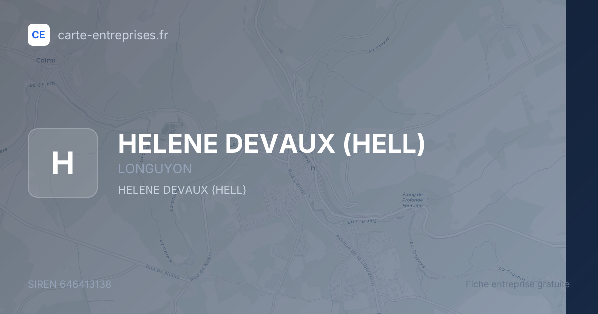 HELENE DEVAUX (HELL) — 646413138 — fiche entreprise