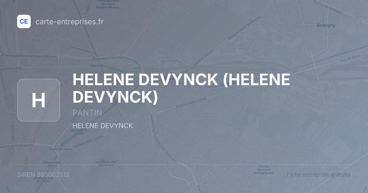 HELENE DEVYNCK — 893062513 — fiche entreprise