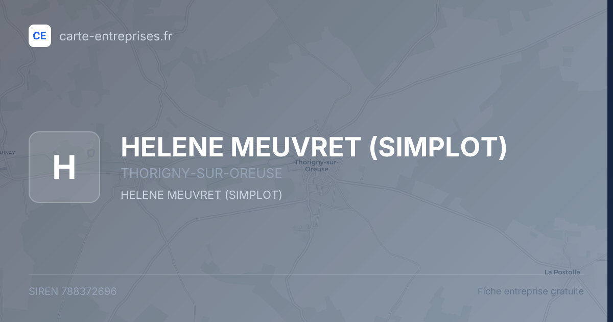 HELENE MEUVRET (SIMPLOT) — 788372696 — fiche entreprise