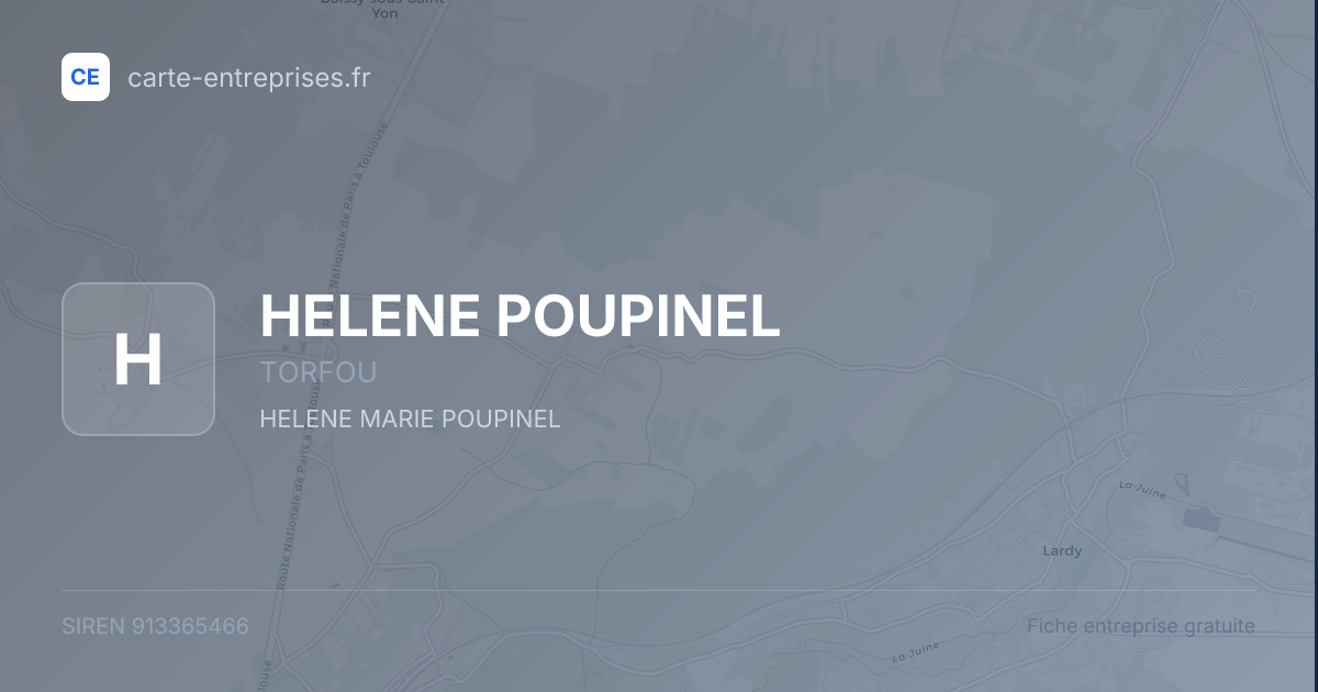 HELENE POUPINEL — 913365466 — fiche entreprise