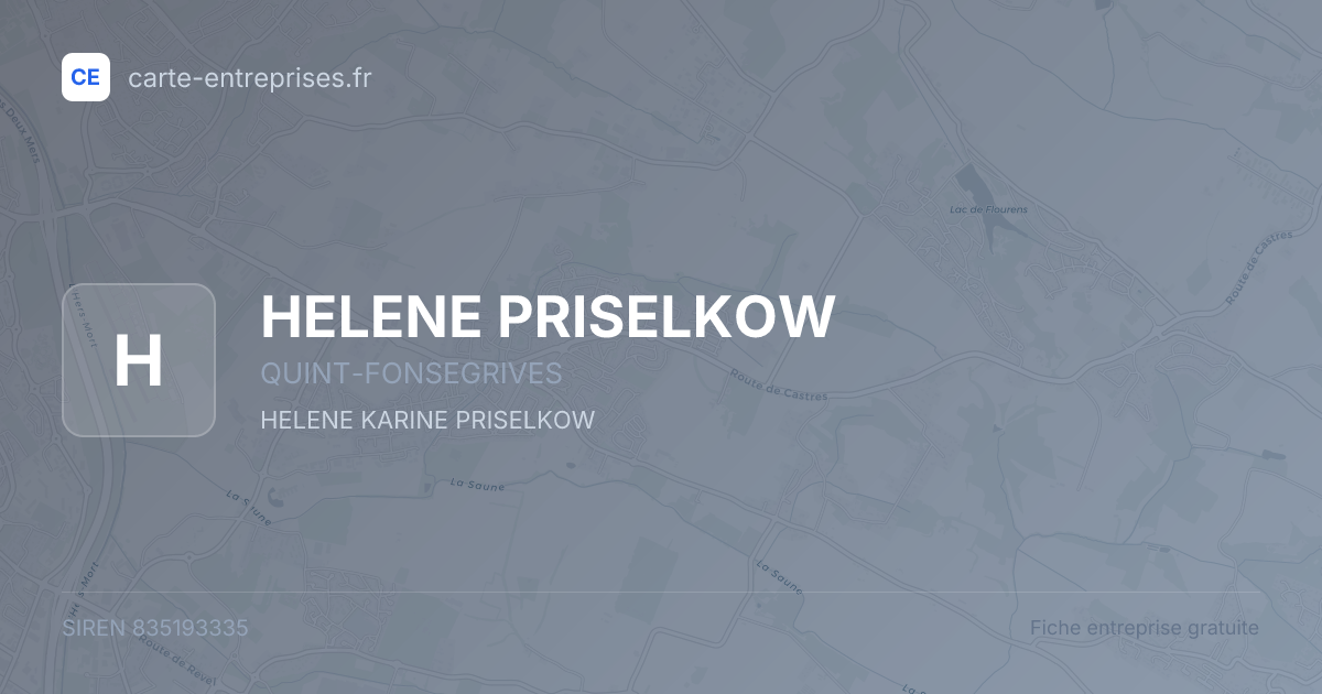 HELENE PRISELKOW — 835193335 — fiche entreprise