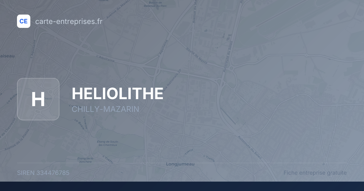 HELIOLITHE — 334476785 — fiche entreprise
