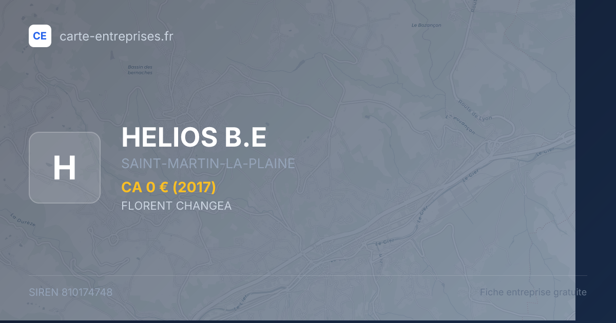 HELIOS B.E — 810174748 — fiche entreprise