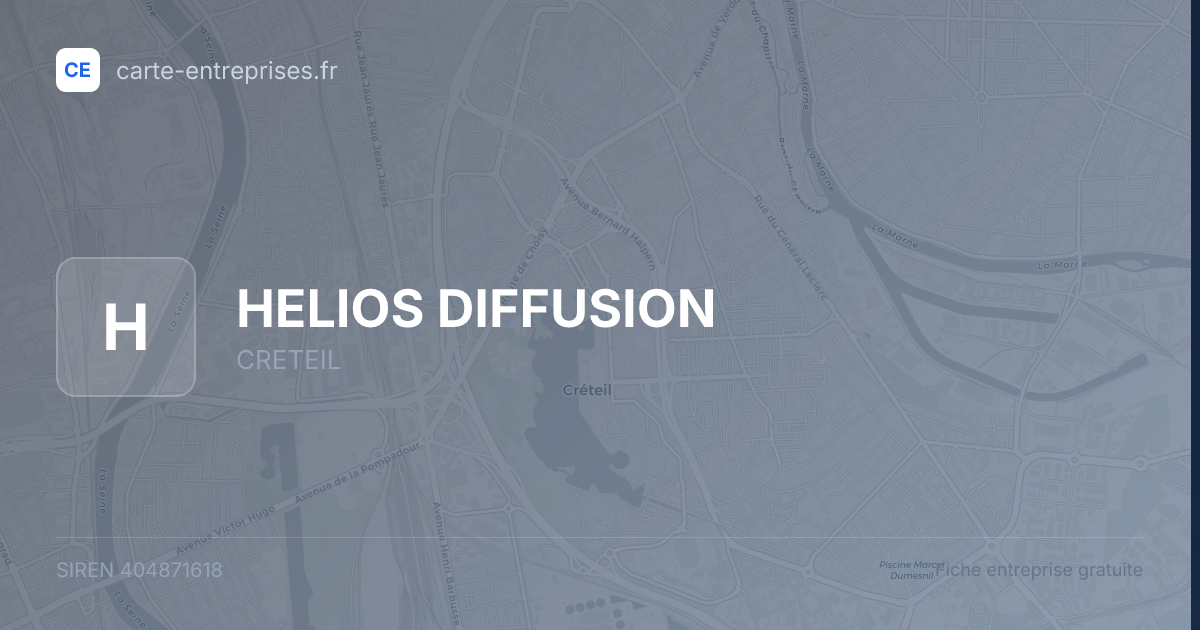 HELIOS DIFFUSION — 404871618 — fiche entreprise