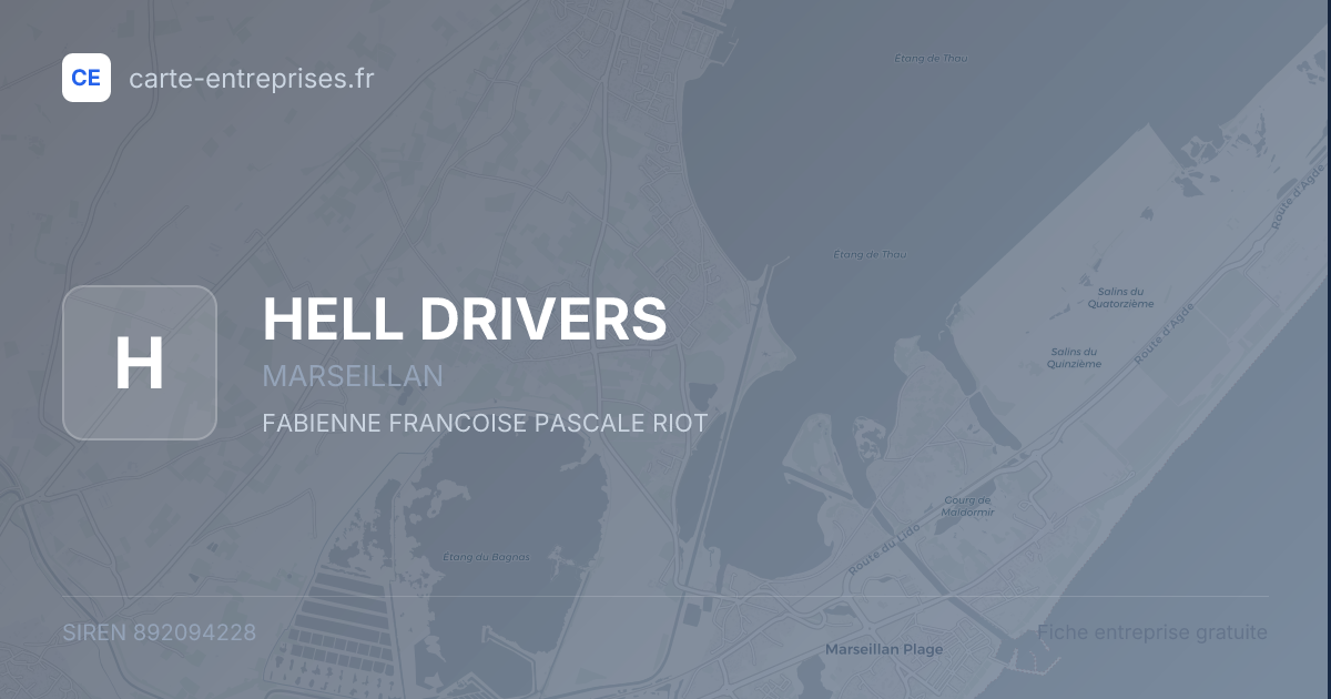 HELL DRIVERS — 892094228 — fiche entreprise